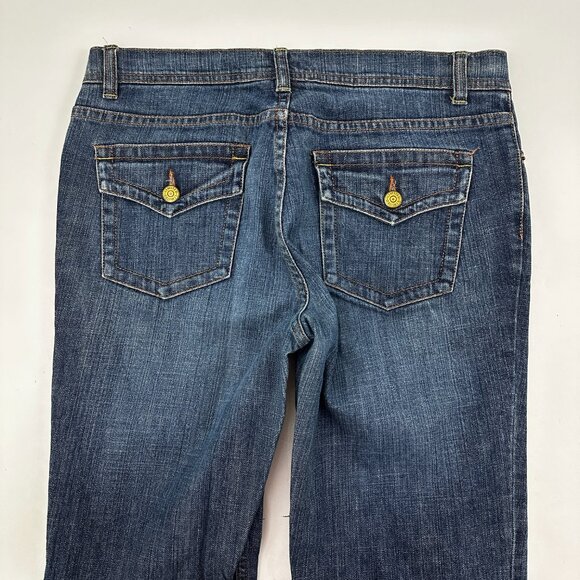 The Limited Bootcut Women's size 10 Long Dark Wash Blue Denim Jeans - Picture 4 of 4